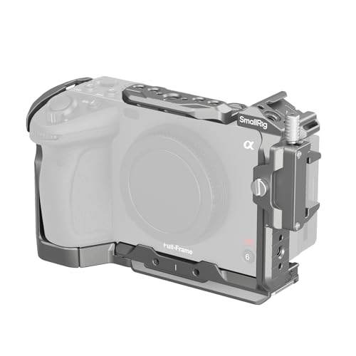 SMALLRIG FX3 / FX30 HawkLock Kit de gaiola de câmara de libertação rápida para Sony com braçadeira de cabo, sapato frio QR incorporado/trilho NATO para arca, compatível com cabo XLR original - 4770