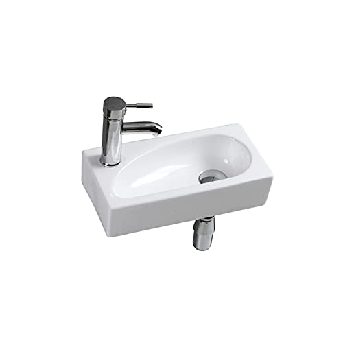Lavatório de cerâmica lavatório de casa de banho montado na parede lavatório pequeno branco guarda-roupa casa de banho sanita