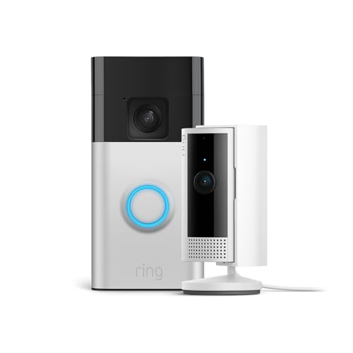 Ring videotimbre con batería (Battery Video Doorbell) + Cámara interior (Indoor Camera, 2.ª gen.) | instalación fácil por cuenta propia (5 min) | 30 días gratis de Ring Home