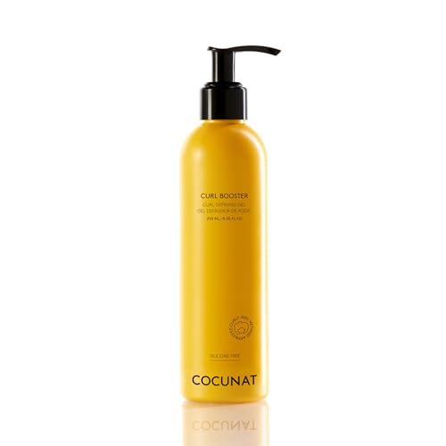 COCUNAT - Booster de caracóis - Gel de definição - Define ondulação sem aglomerar - Elimina o encolhimento (frizz) - Hidrata profundamente - Método Curly - sem silicone - 250 ml