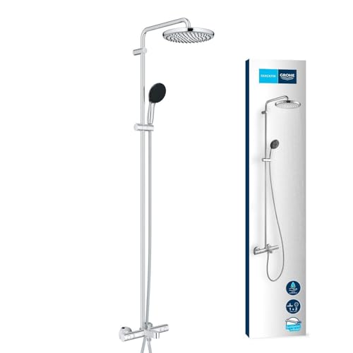 GROHE Vitalio Start 250 Sistema de chuveiro (economia de água, 2 tipos de jato, altura ajustável, sistema anticalcário), crómio, 26988001