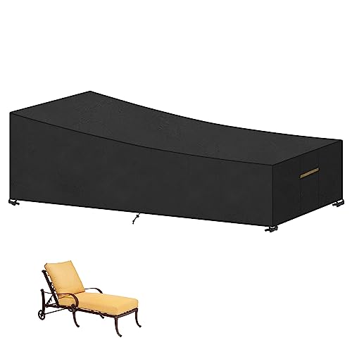 VANSHEIM Capa para espreguiçadeira de jardim, capa para espreguiçadeira, para exteriores, capa protetora para espreguiçadeira, jardim, impermeável, para espreguiçadeira de jardim, anti-UV, tecido