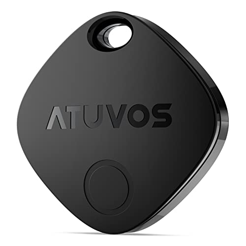 ATUVOS Air Tag Smart Tracker 1 pacote preto, localizador de objetos Bluetooth funciona com a procura da Apple (apenas iOS, Android não compatível), localizador de chaves, carteiras, bagagem. Bateria