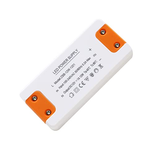 Transformador 220 V a 12 V, transformador LED 12 V 12 w, alimentação 12 V 1A 12 W, LED Driver 12 W, fonte 12 V para fonte de alimentação de faixa LED G4 GU5,3 MR11 MR16 transformador LED