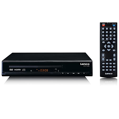 Lenco DVD-120 Leitor de DVD - conexão HDMI e SCART - reprodução USB - MP3, MPG, MPEG4, AVI - saída de áudio e vídeo - controlo remoto - preto