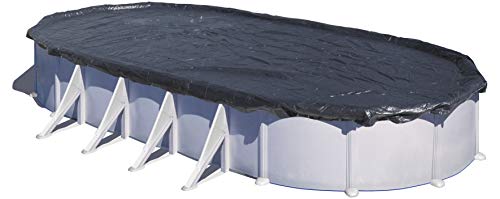 Gre CIPROV731 - Cobertura de inverno para piscinas ovais, de 730 x 375 cm, 120 g/m2, cobertura de piscina para proteger a água da piscina