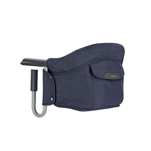 Inglesina Fast, assento de mesa dobrável, azul (ocean navy), fácil de transportar, lavável, instalação segura, até 15 kg, 35 x 27 42 cm