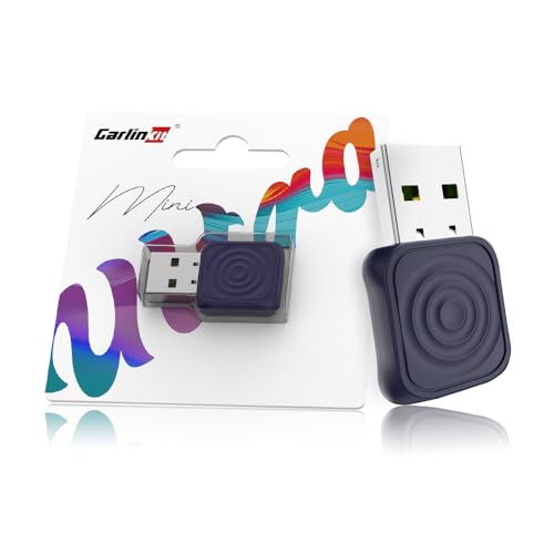 Carlinkit Adaptador sem fios CarPlay e Android Auto 2025, melhora a conexão com fio a sem fio, Plug & Play com USB-A/Type-C, funciona com iPhone iOS 10 e Android 11.0+