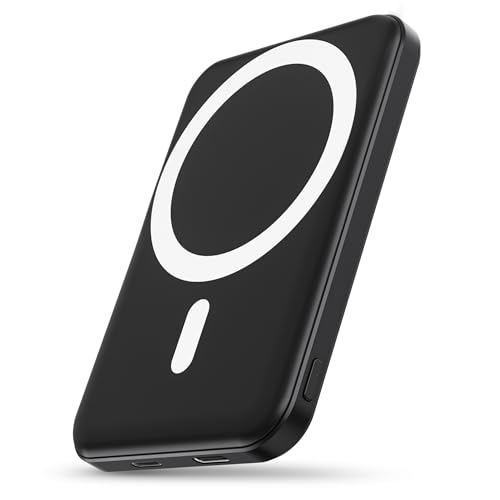 Podoru Power Bank for Magsafe 5000 mAh, mini bateria externa mag-Safe com USB-C cabo PD 20 W bateria portátil carregamento rápido sem fios Powerbank magnético para iPhone 16/15/14/13/12/Plus/Pro/Pro