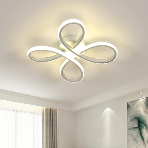 Comely Plafon LED teto moderno, 30 W 3500 LM candeeiros de teto design forma de flor, luz de teto de acrílico para quarto, sala de estar, cozinha e sala de jantar, luz neutra 4500 K