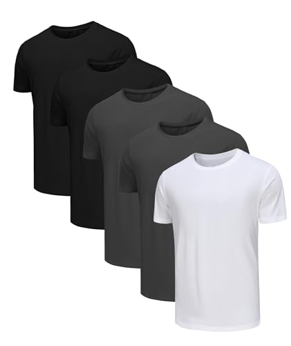Djtnzdm T-shirt de algodão para homens de manga curta cor sólida casual t-shirt homem básica gola redonda anti-rugas t-shirt heavyweight