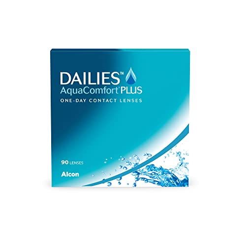 Dailies AquaComfort Plus Lentes de contacto de substituição diária, embalagem de 90, R 8,7 mm, D 14,0 mm, -2,50 Diopt