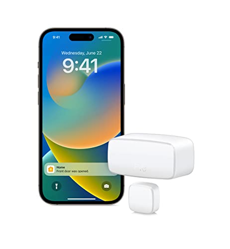 Eve Door & Window (Matter) - sensor inteligente de contacto, segurança para a sua casa, Matter e Thread, Apple HomeKit, Alexa, Google Home, SmartThings, SmartThings, requer um roteador de borda thread