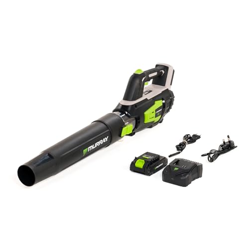 Murray Ventilador sem fios 20 V 4 Ah Li-Ion MU-BAT-B144-KIT 16 000 rot, velocidade do ar de 144 km/h, ideal para jardins, caminhos e entradas, compacto 2,1 kg, soprador de 20 V