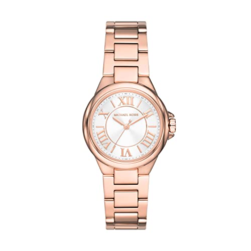 Michael Kors Reloj Camille para Mujer, Movimiento cronógrafo de Cuarzo de 33 mm con Correa de Acero Inoxidable