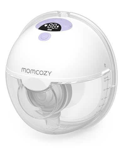 Momcozy Extrator de leite M5 mãos livres, bomba portátil de boca de bebé, flange de vedação dupla, 3 modos | 9 níveis, extrator de leite elétrico e portátil, 1 pacote, roxo