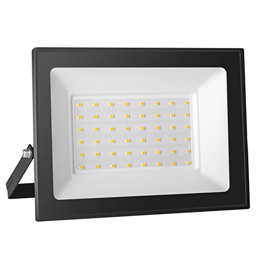 Royana 50 W Focos LED para exteriores, 6000 K, branco frio, projetor LED exterior IP65, luz de segurança impermeável para iluminação exterior jardim garagem alpendre holofote varanda relva