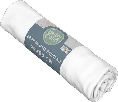 babyCalin Lençol de baixo branco 40 x 80 cm