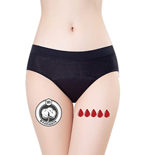 ZVZK Cuecas menstruais fluxo abundante 30 ml de mulher para regra período de entruação cuecas menstrual hipsters