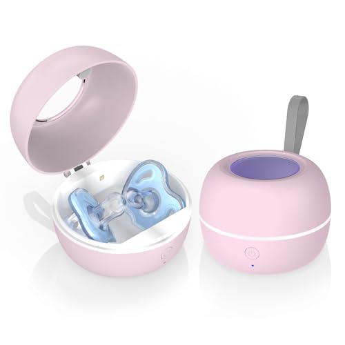 MOMMED Esterilizador UV para chupetas, esterilizador portátil para chupetas, esterilização a 99,99% em 3 minutos, 270 minutos de automonomia, desinfetante para chupetas, para levar para bebé