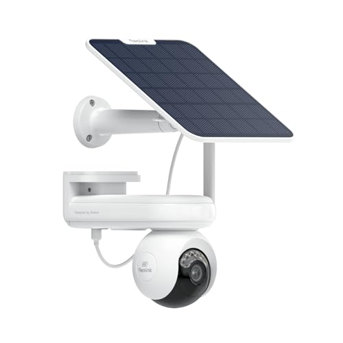 Reolink PT ultra altas, câmara de vigilância solar exterior 4K, modo de pré-gravação, visão noturna corX, monitorização de 360° com rastreamento automático, 8MP PT câmara com Wi-Fi 6