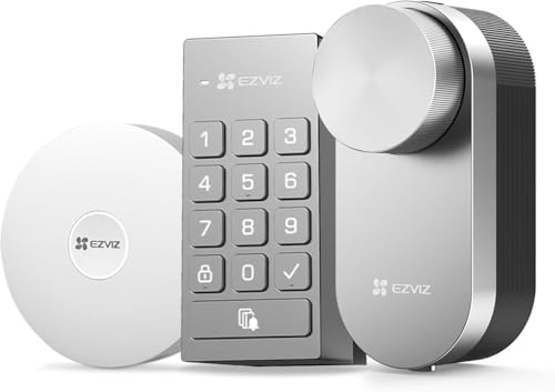 EZVIZ Fechadura inteligente com WiFi, fechadura eletrónica automática com instalação DIY, modo de privacidade com gestão de utilizadores via App, inspeção do estado de bloqueio, bloqueio automático,