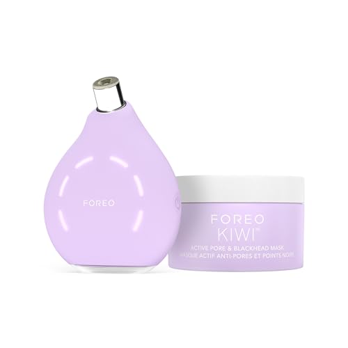 FOREO KIWI derma Dispositivo de microdermoabrasão suavizante - sucção de pontos negros KIWI™ máscara ativa para poros e pontos pretos, 100 g - extrator de pontos negros - sem tiras