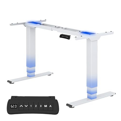 FLEXISPOT EC5 PRO Mesa elétrica elevável, capacidade de peso de 160 kg, 3 colunas 2 motores, 62-127 cm, mesa com altura ajustável, Standing Desk, mesa de aço com 4 botões de memória