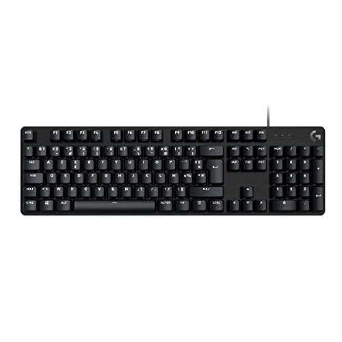 Logitech G 413 SE Teclado mecânico de jogo completo - teclado retroiluminado com interruptores mecânicos táteis, antighosting, para Windows e MacOS, design AZERTY belga, cor preta