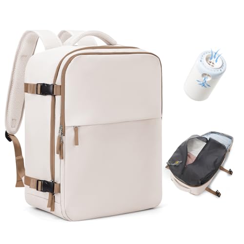 BJLFS Mochila viagem cabine avião 40 x 20 x 25 a vácuo bagagem de mão de grande capacidade com sistema de vácuo mochila de viagem portátil impermeável para homem e mulher com sistema de compressão