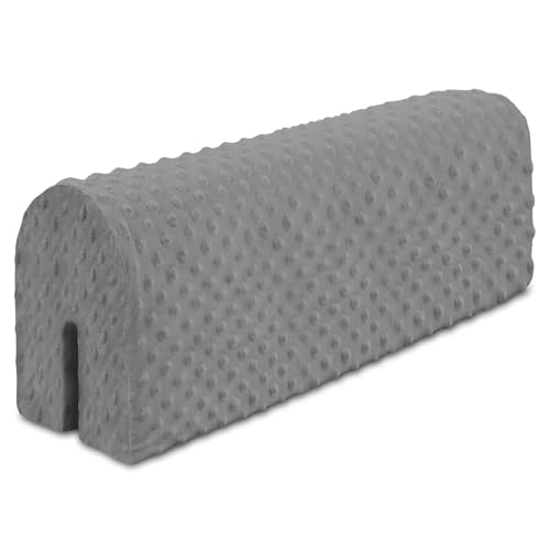 Totsy Baby Chichoneras berço para-choques berços bebé 50 cm - protetor anti-queda e golpe espuma de barreira segurança meninos e meninas para cama proteção de cerca e borda infantil cinzento