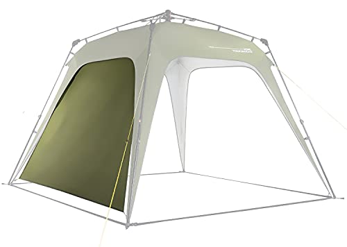 Where Tomorrow Parede lateral adicional para gazebo de campismo, tenda dobrável para campismo, jardim ou terraço, gazebo impermeável para exteriores, 2,5 x 2,5 x 1,9 m/verde-escuro