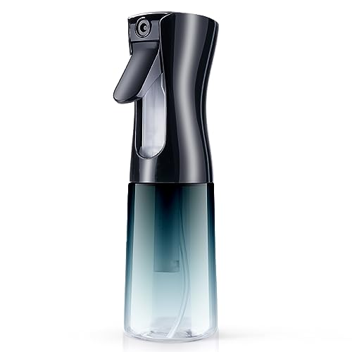 URAQT Pulverizador de água cabeleireiro 200 ml, frasco em spray reutilizável, fino névoa contínua para o cabelo, garrafa em spray para limpeza, penteado, planta, animal de estimação