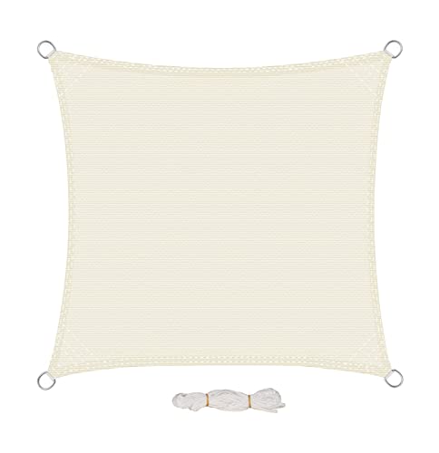 EUGAD Toldo vela de sombra retangular triangular, toldo HDPE exterior impermeável à prova de vento com proteção UV para pátio, jardim, varanda, exterior