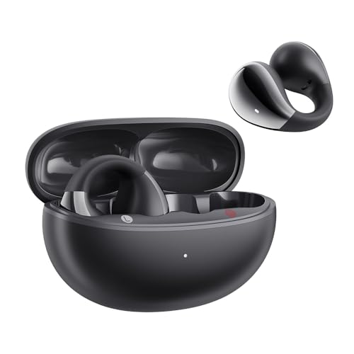 QCY Crossky C30 Auriculares de clipe sem fios, auriculares Bluetooth 5.4 desportivos abertos, ajuste seguro, som espacial, chamadas de nítido, conexão dupla