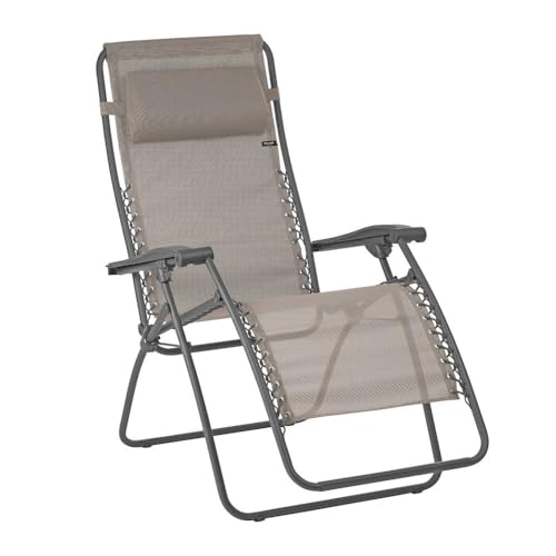 LAFUMA MOBILIER Espreguiçadeira Relax, dobrável e ajustável, sistema de cordões, RSXA, Texplast, cor: Castanho, LFM2045-9147
