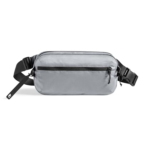 tomtoc 3,5 L Mala de peito com proteção RFID, impermeável leve mala de ombro, bolsa cruzada de viagem para uso diário ao ar livre, cinzento, para 2024 iPad mini 7