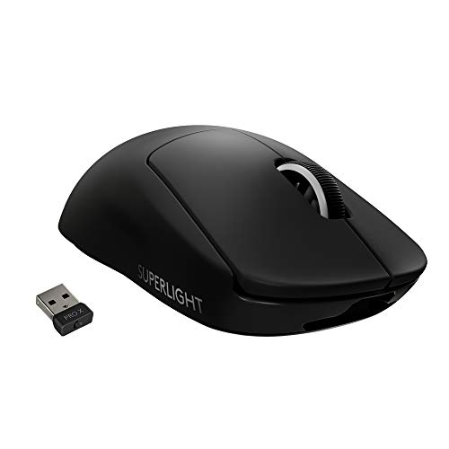 Logitech G PRO X SuperLIGHT Rato Gaming sem fio, Captor HERO 25K, 25,600 DPI, ultraleve com 63 g, peso reduzido, 5 botões programáveis, bateria longa duração, PC/Mac - preto