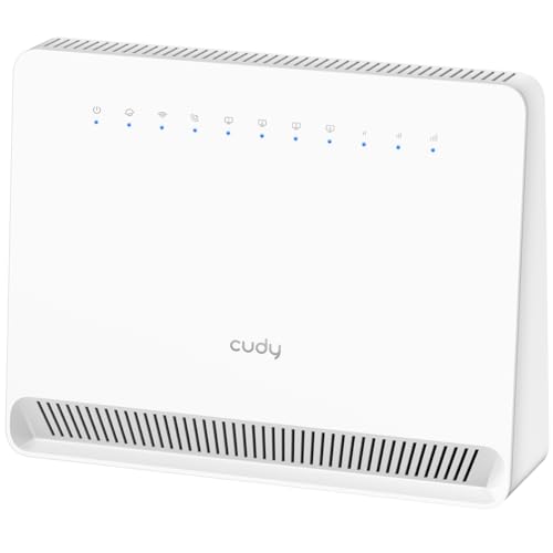 Cudy 4G LTE Advanced Cat 12 AX3000 Wi-Fi 6 Router com ranhura SIM, velocidade de WiFi de 3000 Mbps, MU-MIMO, OpenVPN, WireGuard, IPsec, WAN Failover, LT15E