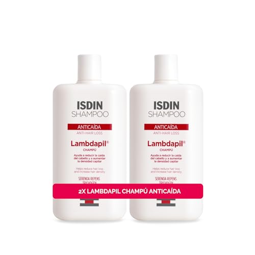Embalagem de x2 Lambdapil champô anti-queda 400 ml, 25% de desconto, ajuda a reduzir a queda excessiva do cabelo e aumentar a sua densidade