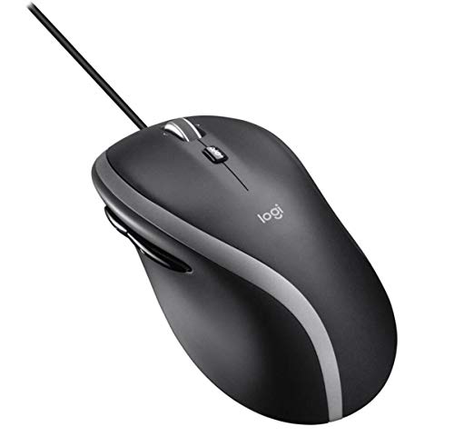 Logitech M500s Rato avançado com cabo com deslocamento super rápido avançado e inclinação, botões personalizáveis, rastreamento de alta precisão com mudança de dpi, plug and play USB - cinzento
