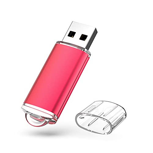 KOOTION Memórias USB 32 GB USB 2.0 Pendrive USB 32 GB leve pequeno e prático USB Stick Flash vermelho Pen Drive com indicador LED para computador/TV/carro/Player, ect