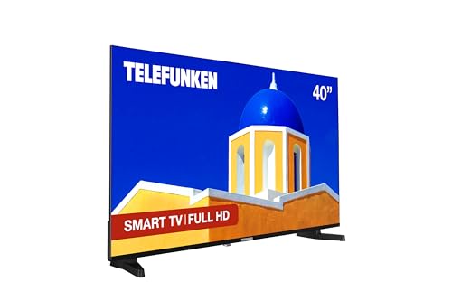 Telefunken 40DTFV735 Smart TV, 40 polegadas Full HD, 2025, HDR, 1920x1080, design sem molduras, áudio Dolby