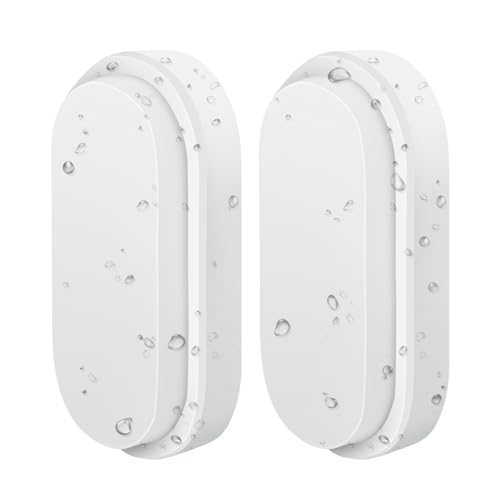 ANWIO 2 Unidades Plafón LED quadrado impermeável 14 W, IP54 branco neutro 4000 K aplique exterior LED, 980 lm, casa de banho cozinha corredor garagem ou oficina, Ø 190 * 48 mm.