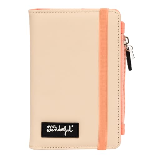 Mr. Wonderful - Passport Holder Orange - Destination: The World - Capa de passaporte - feita em poliéster - porta-documentos de viagem, Laranja, Clássico