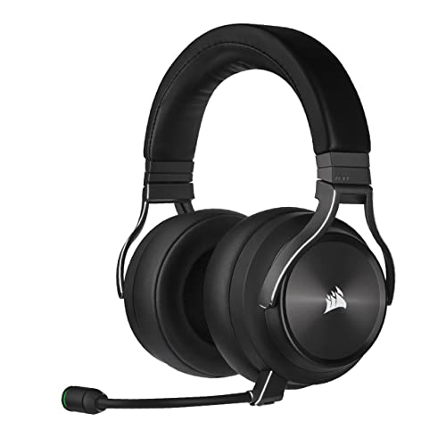 Corsair VIRTUOSO RGB WIRELESS XT Auriculares para jogos multiplataforma com Bluetooth - Dolby Atmos - microfone omnidirecional - compatível com iCUE - PC, Mac, PS5, PS4, Nintendo Switch, telemóvel -