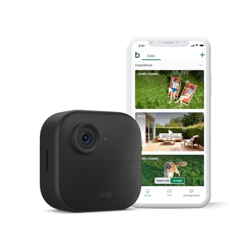Nueva Blink Outdoor 4 (último modelo): cámara de seguridad inteligente HD sin cables, 2 años de autonomía, detección de movimiento optimizada, compatible con Alexa (solo cámara adicional) | IP65