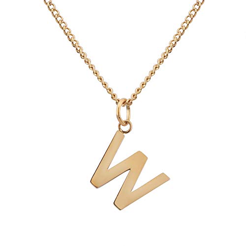 GD GOOD.designs EST. 2015 Corrente com letras de ouro de 18 quilates - corrente de ouro para senhoras com pendente de A a Z corrente de letras iniciais