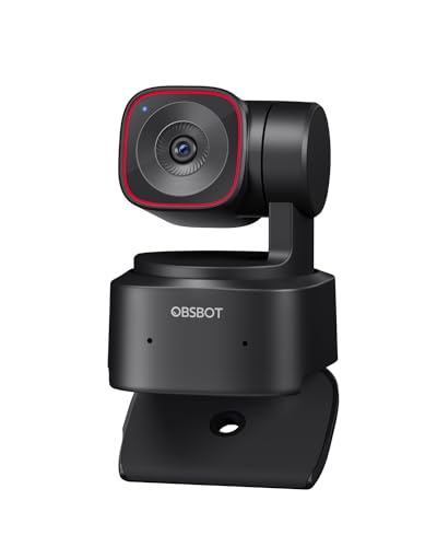 OBSBOT Tiny 2 Lite Webcam 4K para PC, webcam de streaming PTZ com sensor de 1/2", seguimento AI, controlo por gestos, 60 FPS, HDR, microfones com redução de ruído, ideal para conferências, zoom