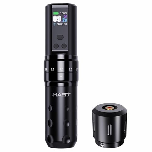 Mast Fold2 Pro Pen máquina de tatuagem rotativa sem fios tatuagem Gun 7 Stroke Length de bateria 2000 mAh Powerful Motor by Mcore Smart Display Screen para artistas profissionais